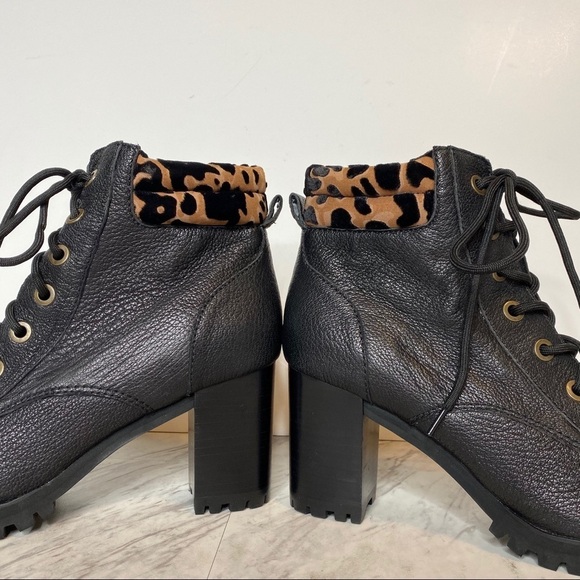 New! Kelsi Dagger Brooklyn Trek Lace Up Heeled Bootie 10 - Picture 7 of 14